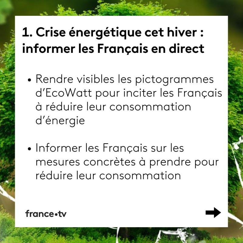 Francetele's tweet photo. 🌎🌿 #Environnement | Crise climatique et énergétique : France Télévisions s'engage.

Le Groupe @Francetele souhaite sensibiliser largement les publics et donner les clés individuelles et collectives pour répondre à la "crise du siècle".