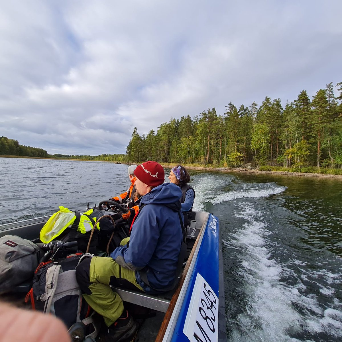 Egbert_Beuker's tweet photo. Last week the sampling expedition to Finland’s very first Gene Conservation Unit took place for the @FORGENIUS_EU project. The Scots pine site is located in the lake district. Great teamwork between @INRAE_France and @LukeFinlandInt. Photos Florence Jean, INRAE https://t.co/Wyjg4fsnaj