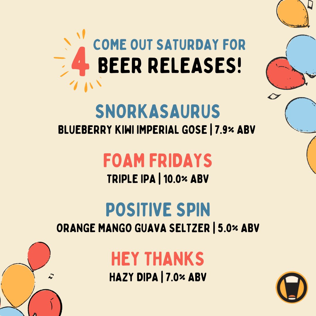 smartmouthbeer's tweet photo. CHEERS to #10yearsofbeer 🍻
It may be Monday, but we’re already ready for the weekend!
RSVP TO OUR 3 DAY BDAY BASH: https://t.co/Ui3OkHrDBj https://t.co/WgadbyzBcH