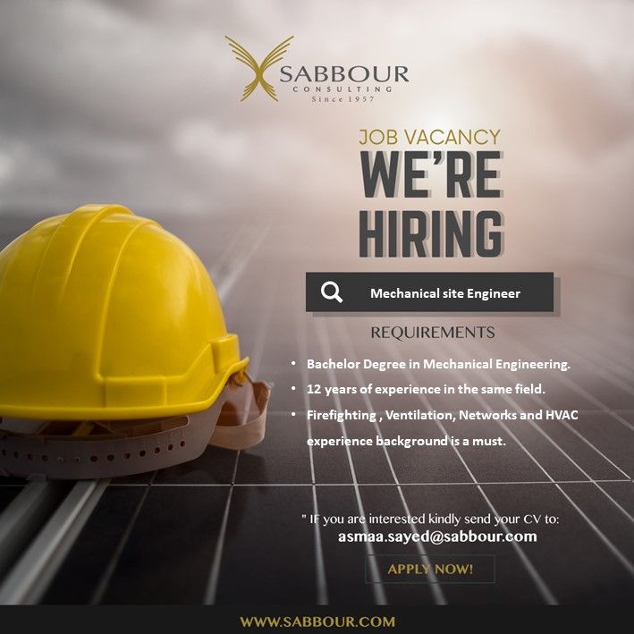 HamedBarakat8's tweet photo. #Sabbour is hiring Mechanical Site Engineer
Please send your updated resume to asmaa.sayed@sabbour.com and mention job title in the subject line. https://t.co/yZrSG76xhZ