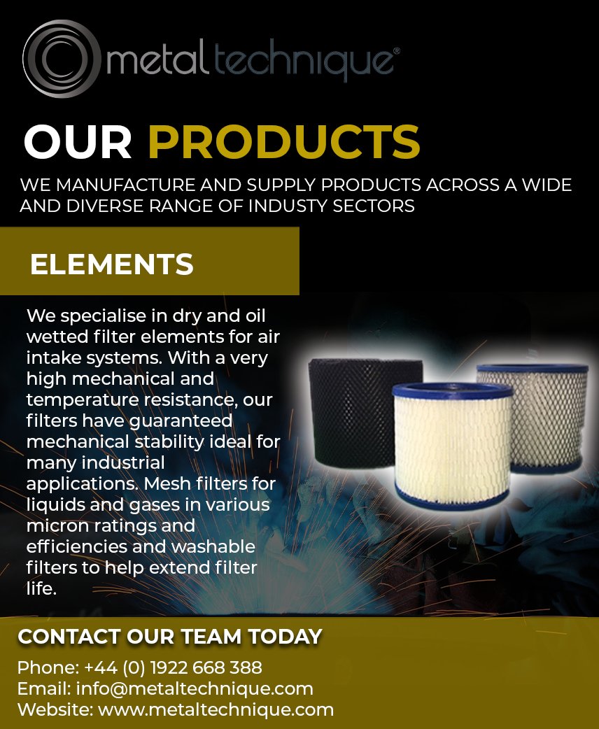 metal_technique's tweet photo. We specialise in dry and #oil-wetted #filter #elements for #air intake systems. With a very high mechanical and temperature resistance, our filters have guaranteed #mechanical stability ideal for many industrial applications. 
Website: https://t.co/lb0TFIBaK0 
#manufacturing #cnc https://t.co/fKJ0kppEDS