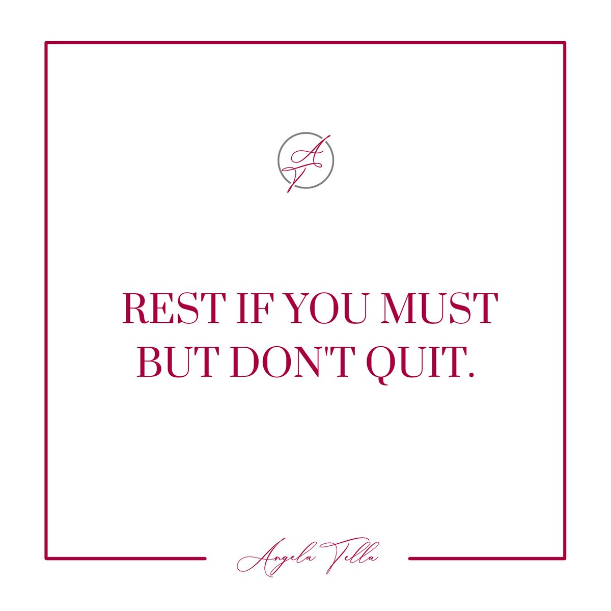 AngelaTella1's tweet photo. One of my favourite verses from Edgar A. Guest's famous poem, 'Don't Quit'. Sometimes when you feel like quitting, rest is what you need to recharge, rejuvenate and reset. This week, diarise some rest. You'll be glad you did.

#wordstoliveby #selfcare #successcoach #businesscoach https://t.co/xjfqUR3Pcw