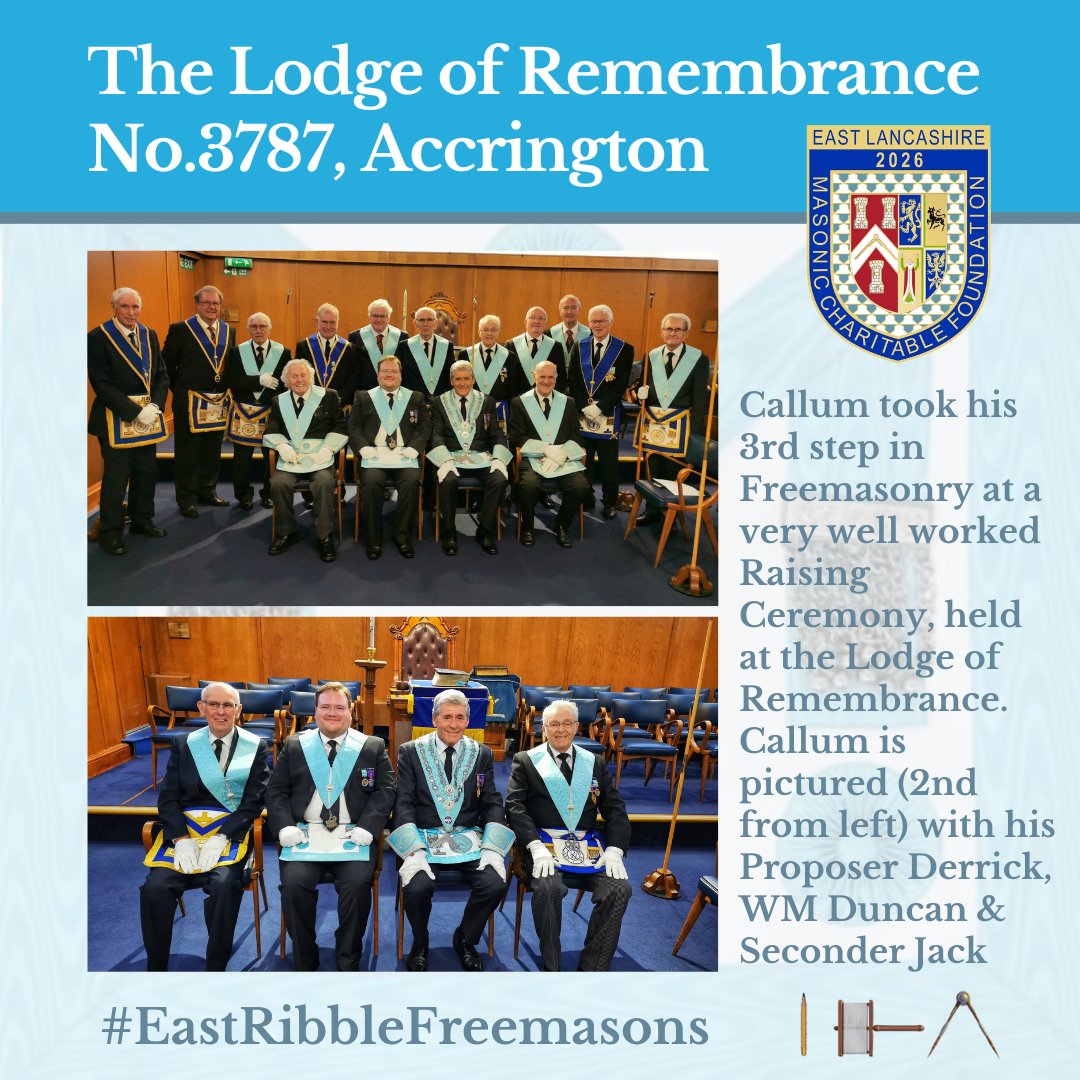 ELMasonsNorth's tweet photo. Congratulations Callum 🤝
#eastribblefreemasons https://t.co/AJYqr7PeJ0
