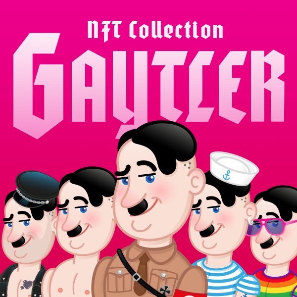 NOW ON SALE!!! 🔥
Discover the GAYTLER #NFTCollection 🏳️‍🌈 The Führer of Pride
Floor Price: 0.05 ETH
includes the Original Artwork
as unlockable content!
opensea.io/collection/gay…

#NFTs #NFT #NFTCommunity #NFTProject #nftart #NFTdrop #NFTProject #nftart #NFTProject #nftcollector