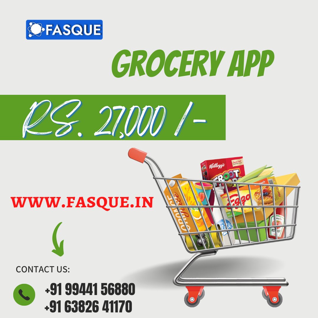 Grocery app development #fasque #groceryapp #onlinestore #vegetablesale #onlineshopping #market #app #appdevelopment