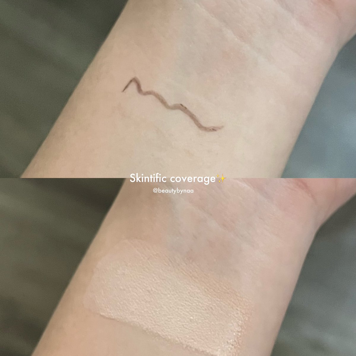 beautybynaa's tweet photo. ㅡ Swatches &amp; Coverage🌷

Cover All Perfect Cushion skintific ini punya 5 shades!

Coverage nya medium to full coverage, aku coba buat tutupin pencil liner ini sedikit langsung ngecover👌🏻 https://t.co/2xX0vKfZ0M