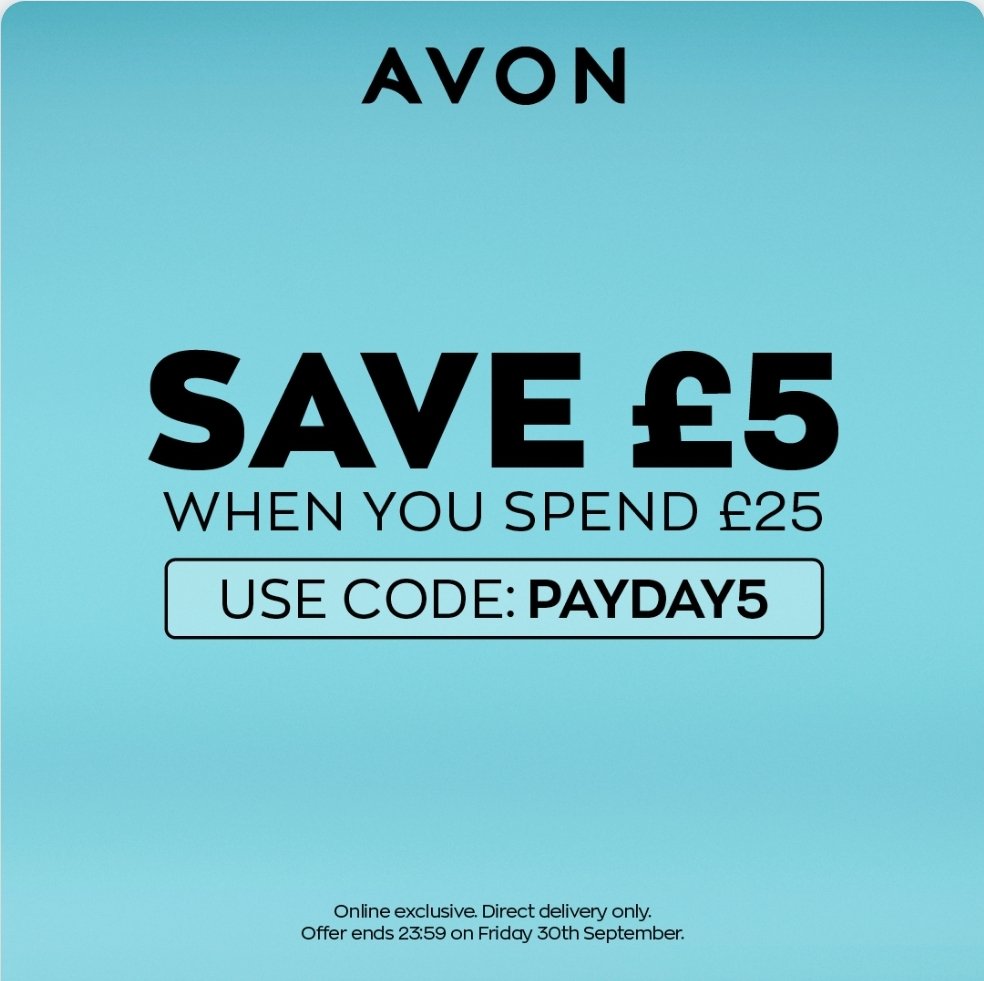 EmmaTheAvonRep's tweet photo. We all deserve a pick-me-up this pay day, so treat yourself and save money with this win-win offer 🙌🏽 
Use PAYDAY5 &amp; save £5 when you spend £25💜
Online exclusive, direct delivery only.
#Avon #Skincare #AntiAgeing #SkincareRoutine #Protinol #PowerSerum
https://t.co/90Gas164ww https://t.co/I252qguoxw