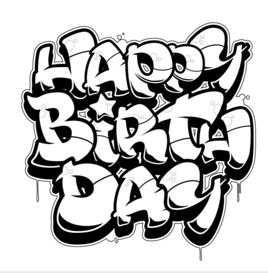Happy Birthday граффити