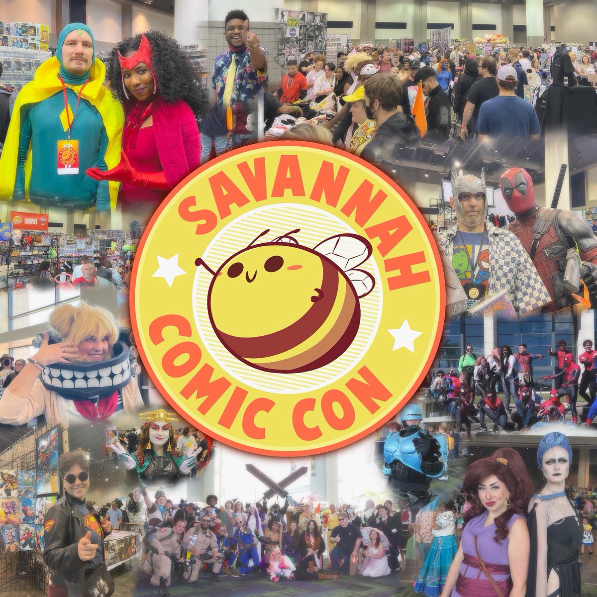 SAVANNAH COMIC CON 2022 🐝 was a BLAST! Thank you SO much to EVERYONE that came out and made 2022 such an amazing year! 💛 Artists! 🧡 Vendors! 💛 Cosplayers! 🧡 Special Guests! 💛 Volunteers! 🧡 and YOU!