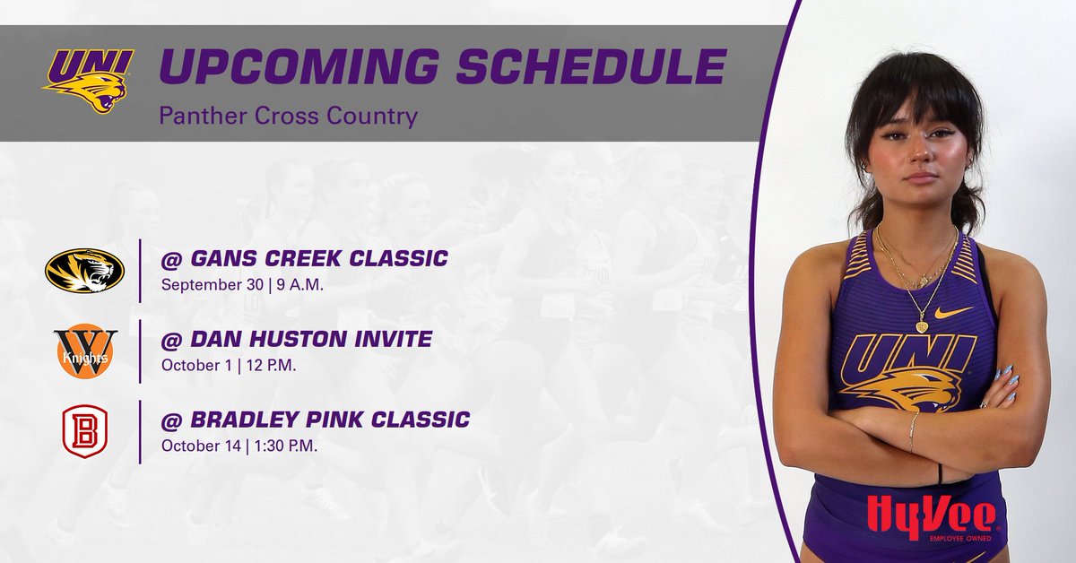 Running into the end of the month, competing at Missouri and Wartburg! Here's a peak at your <a href="/HyVee/">Hy-Vee</a> upcoming schedule!

#EverLoyal