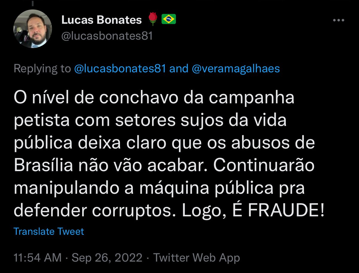 A jornalista <a href="/veramagalhaes/">Vera Magalhaes</a> desqualifica as críticas do <a href="/cirogomes/">Ciro Gomes</a> mas não tem a coragem de analisar/responder as questões que ele levanta. Penso que é o momento em que jornalismo vira propaganda. #PrefiroCiroPresidente12