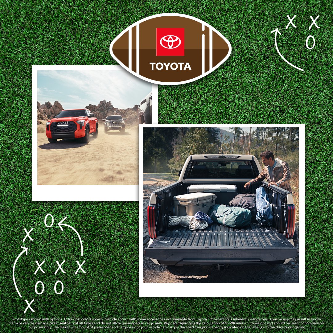 Before holiday cheer, there’s football cheer. Toyota trucks work hard and play hard. spr.ly/6016M3IgG