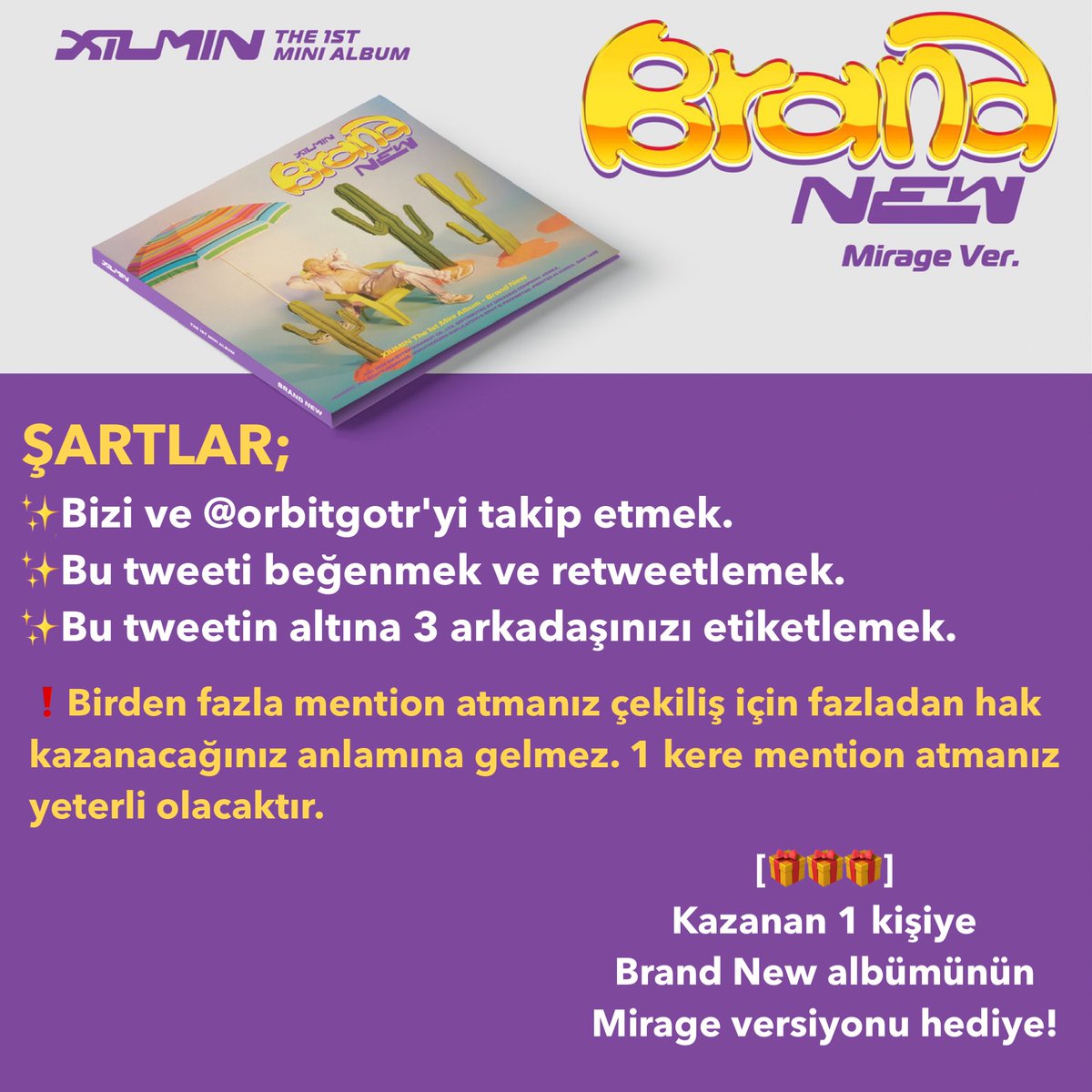 exouniversetr's tweet photo. ✨ÇEKİLİŞ✨

Xiumin'in ilk solo albümü Brand New'ün Mirage Vesiyonunu kazanmak için:

-@exouniversetr ve @orbitgotr'yi takip edin
-Bu gönderiyi RTleyin
-Stream yaparken aldığınız ekran görüntüsünü mention olarak atın

Etkinlik aralığı: 26 - 30 Eylül 
Kazananın Açıklanışı: 1 Ekim https://t.co/Ln57ZuphDN
