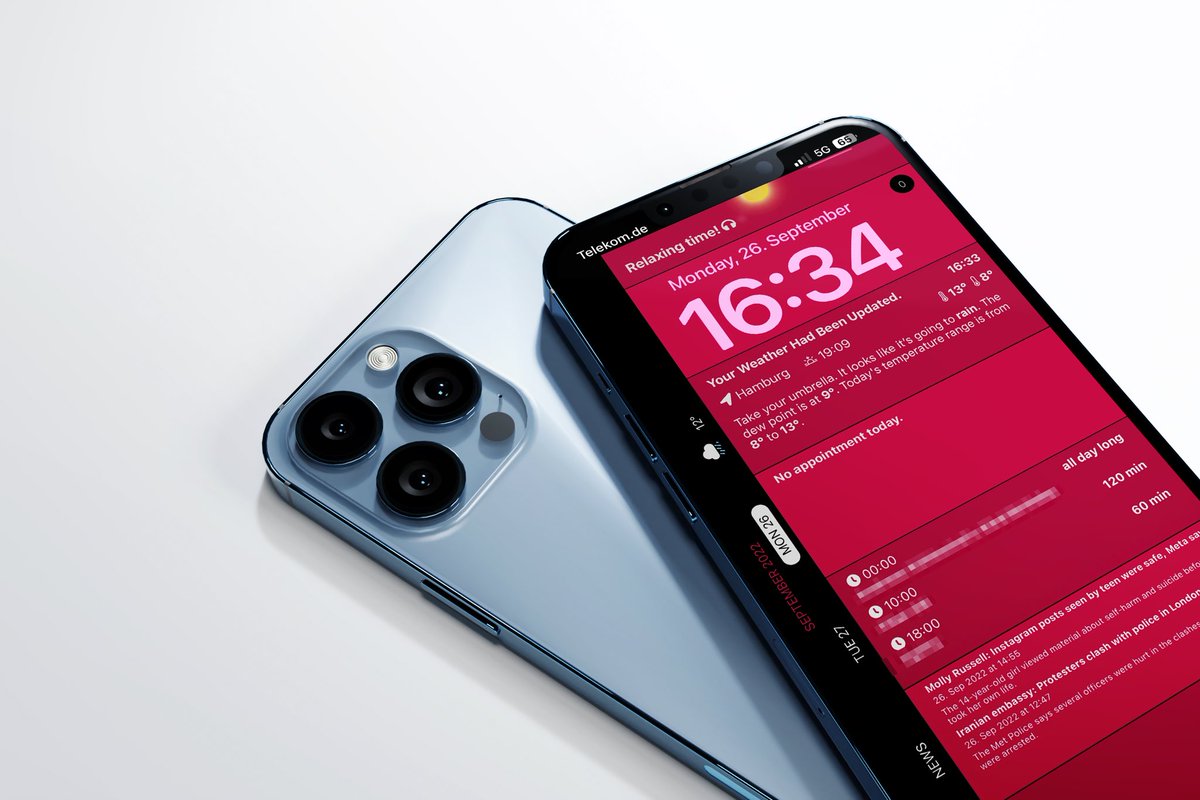 thewaytozion's tweet photo. Some weekend work.
Love the #timepage app from @moleskine, so I just wanted to have that kind of layout on my lockscreen.
#HTMLSandbox #iOS16 #nojailbreak #iNNOVATION
@kleinmone @Attairdu57slm https://t.co/fYe1k3iyT0