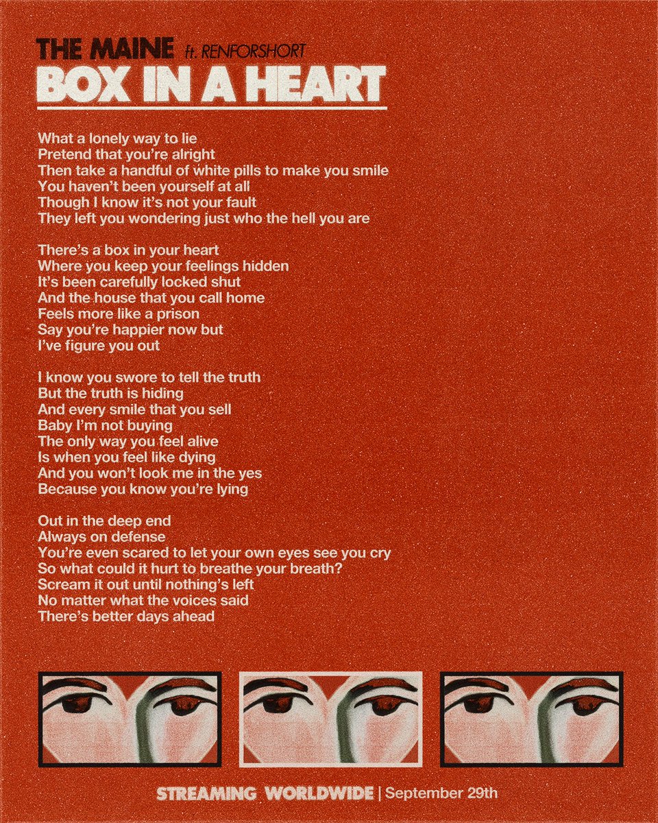 themaine's tweet photo. Study up. Box In A Heart ft. @renforshort drops Thursday. 5PM EST! https://t.co/ggDJmTFpZ1