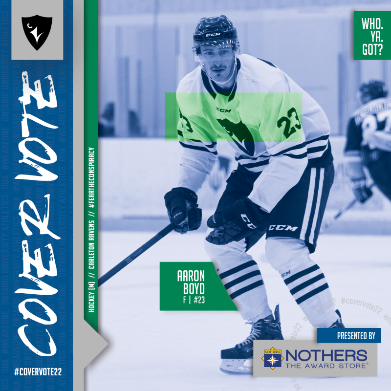 OUAsport's tweet photo. 🏒 Round 1 | Group 4

🗳️ Parker Bowman, @nulakers 
🗳️ Luke Richardson, @queensgaels 
🗳️ Aaron Boyd, @CURavens 
🗳️ Franco Sproviero, @WesternMustangs 

@NothersAwards is asking....Who. Ya. Got? 🤔

#WeAreONE | #CoverVote22