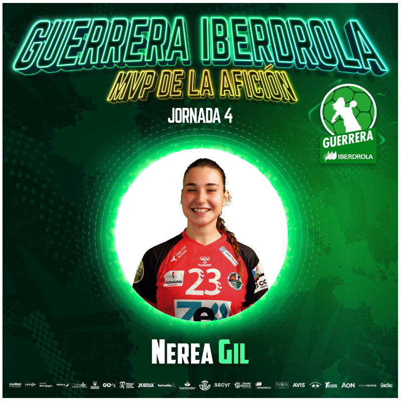 IberdrolaDHF's tweet photo. ⭐️ ¡@nereitxuu3 (@CbmZuazo), elegida #GuerreraIberdrola de la Jornada 4! 💚

👏 ¡ENHORABUENA!

#SheLovesHandball #GuerreraIberdrola