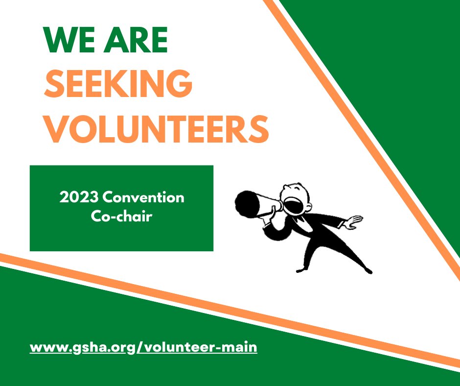 ATTN! Seeking volunteers for our Co-Convention Chair, to take part in planning and assisting with our 2023 Annual Convention duties. If you or someone you know is interested, please use this link to apply:
lnkd.in/gi5pbgrD
Please SHARE with your co-workers and colleagues!