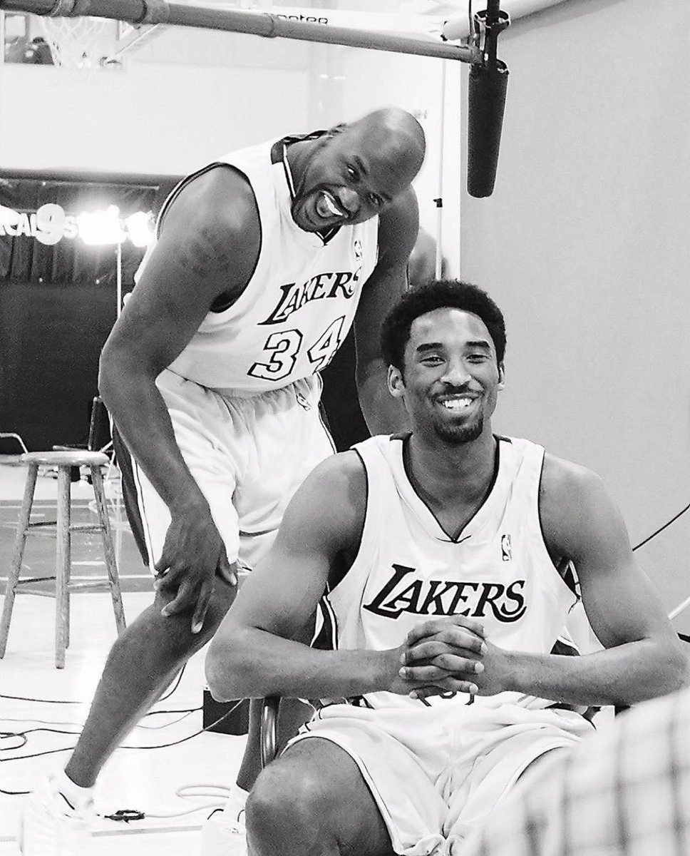 Kobe and Shaq at Lakers Media Day (2000)