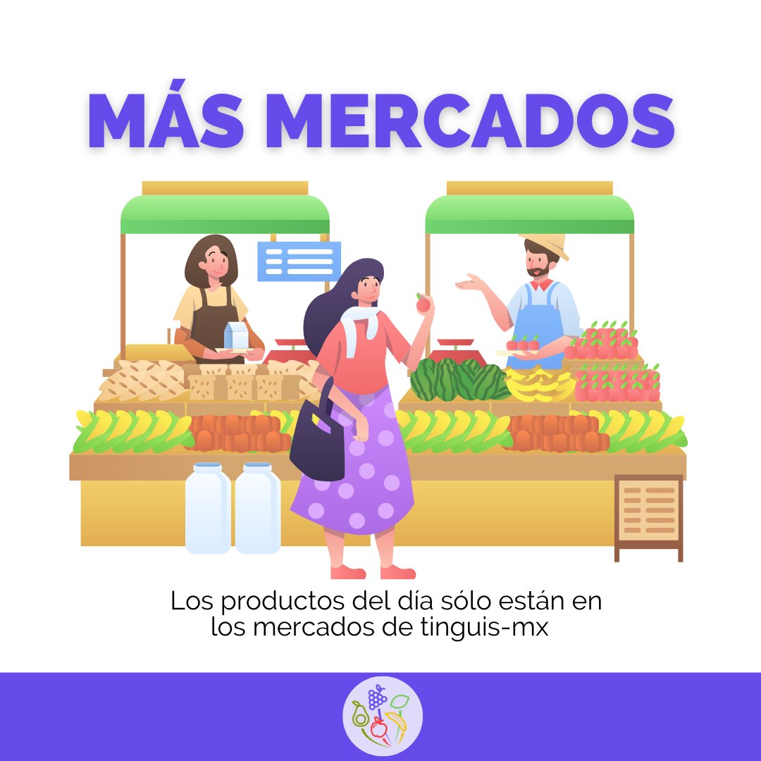 ¡Ahora los mercados públicos pueden ofrecer sus productos en línea con tianguis-mx! Conoce nuestro sitio web tianguis-mx.com. Llama o envía un WhatsApp al 55 2674 1644. #MásRicoMásJustoMásFácil #comerciojusto #delivery #mercado #comerciolocal #ecommerce