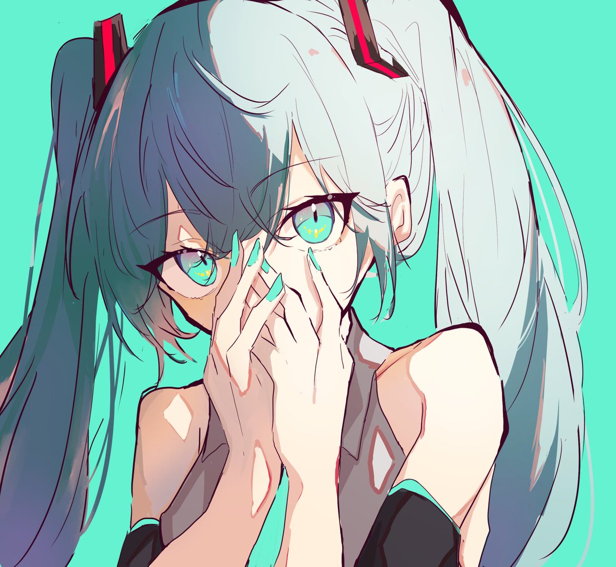 初音ミク 「ミク 」|てっく🍏のイラスト