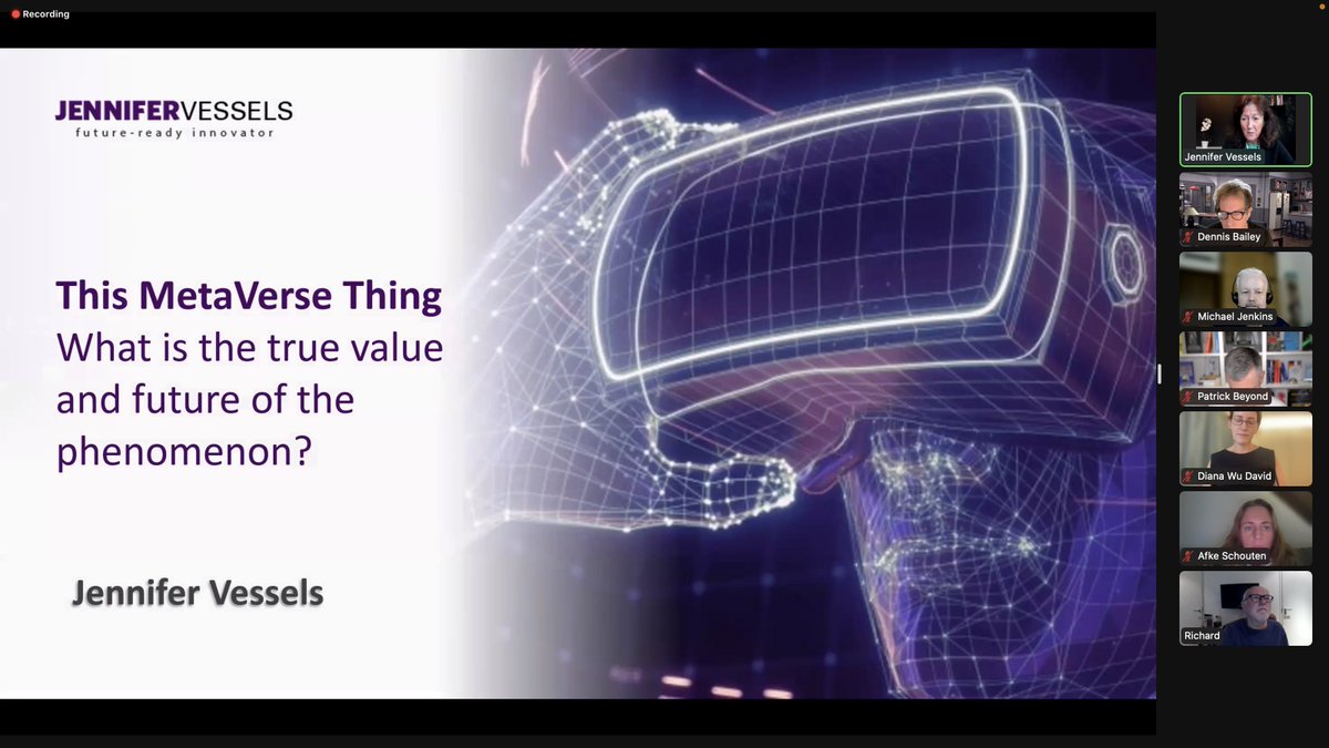 jennifervessels's tweet image. Great time hosting today's @FutureWF session on Web 3.0 and the Metaverse. Great discussion, good questions and lots of concern. #futureofwork
