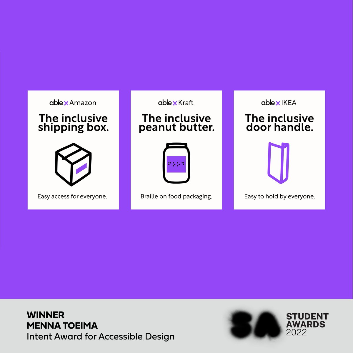 ForGoodINTENT's tweet image. The 2022 RGD Student Award Winners have been announced! Intent is proud to have sponsored the 2022 RGD Award for Accessible Design!

Congratulations to this year’s Winners and Honourable Mentions!
See more of the award-winning work at buff.ly/3SB3nfo