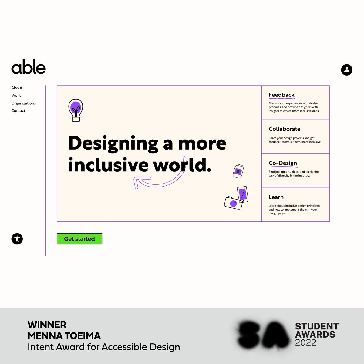 ForGoodINTENT's tweet image. The 2022 RGD Student Award Winners have been announced! Intent is proud to have sponsored the 2022 RGD Award for Accessible Design!

Congratulations to this year’s Winners and Honourable Mentions!
See more of the award-winning work at buff.ly/3SB3nfo