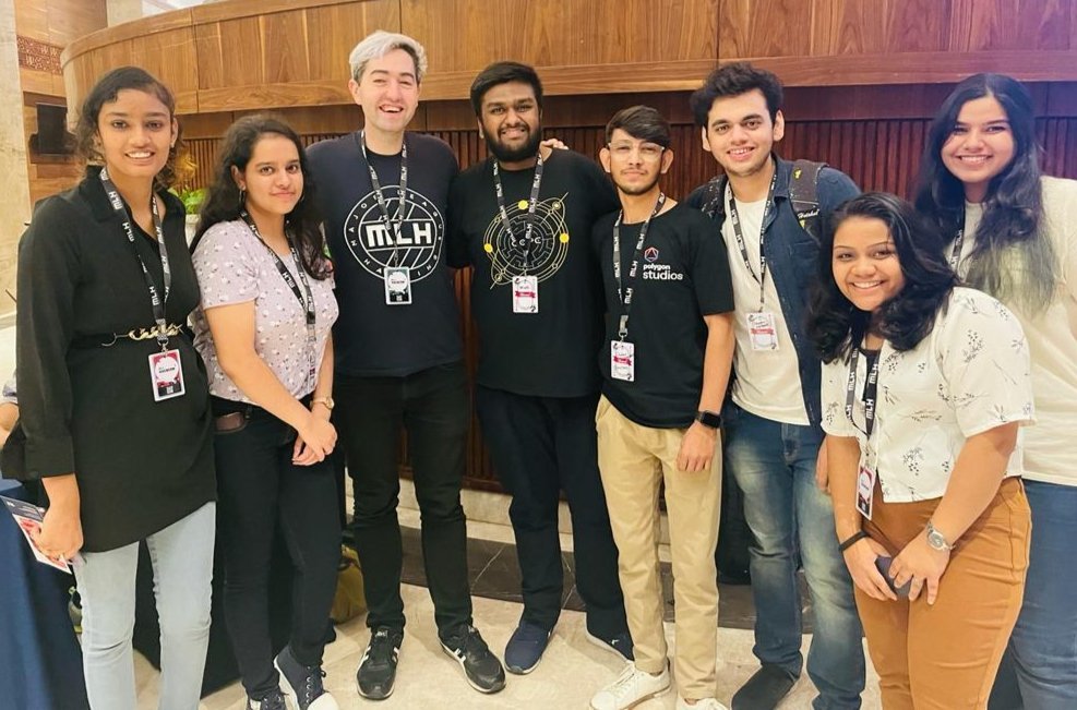 prykdev's tweet photo. #mlhhackcon 2022 First time in India 
Met Some amazing personalities @SwiftAlphaOne CEO @MLHacks &amp; @mpsiebert,@YayNickQ were cool and amazing folks like @itsOmSarraf_ @_VanshGoel_ @DeekshitaVerma @knowShubhangi @khushboogoel01 @dhami41 @ashish11chawda and many more ....... https://t.co/yvGgSHwHvp