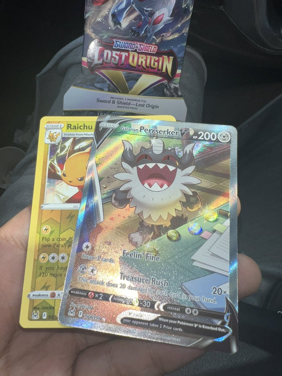 So there’s one booster pack left at Target and my son had to have it. Of course he pulls one of the big hits, a damn Galarian Perrserker V Alternate Full Art SHEEESH!! 🔥😮‍💨🤌🏼 HE DON’T MISS! GRADING IT ASAP 💰