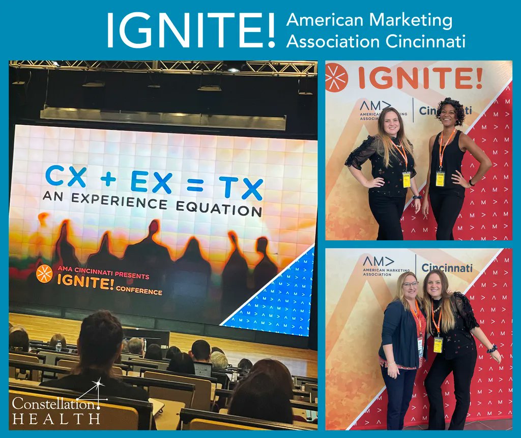 constell4health's tweet image. Our Digital Marketing Leader, Claire Cerimele, attended AMA IGNITE! Five keynote speakers highlighted changes in the customer experience and employee experience. Day ended with an open panel discussion connecting on the Total Experience.

#amacincinnati #amaignite #marketing