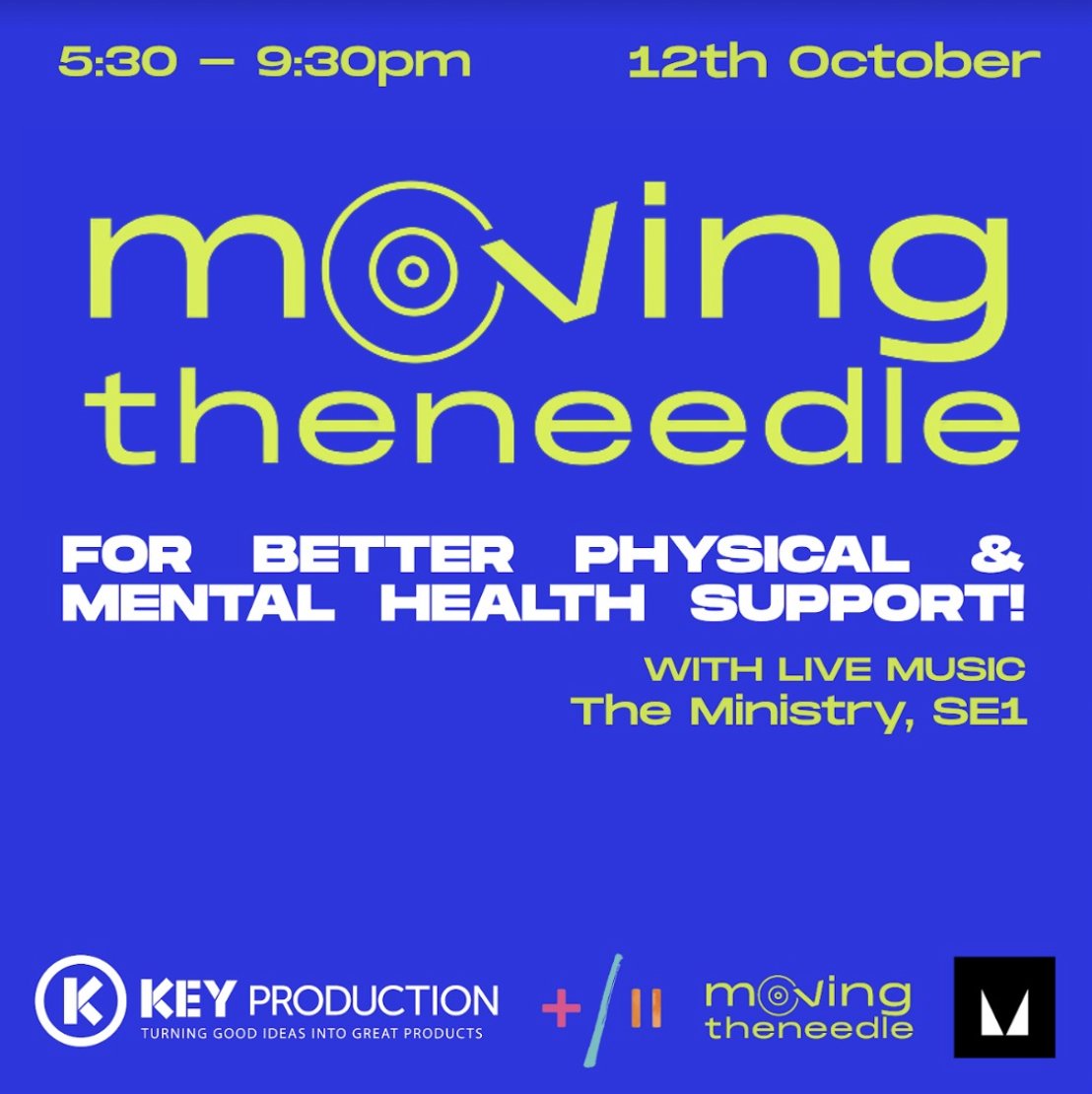 We’re Moving the Needle on women’s mental &amp; physical health! Join MTN’s 2nd event at The Ministry SE1: Wed 12th Oct 5:30-9:30pm. RSVP / Guestlist / Press: Hannah@CuriousPr.com #mentalhealth #womeninmusic #Menopause