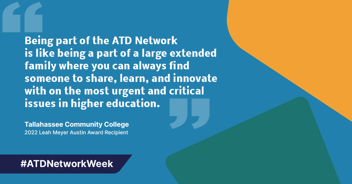 AchieveTheDream's tweet photo. Tallahassee Community College has been a part of the ATD family for nearly 2 decades. Click to read how ATD Network participation prepared TCC to answer the pandemic's challenges with transformative solutions. 

https://t.co/GkmdljOUCj

#ATDNetworkWeek https://t.co/HmhcpSAxH3