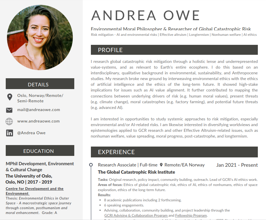 Andrea Owe - Existential Risk from the Wild tweet media