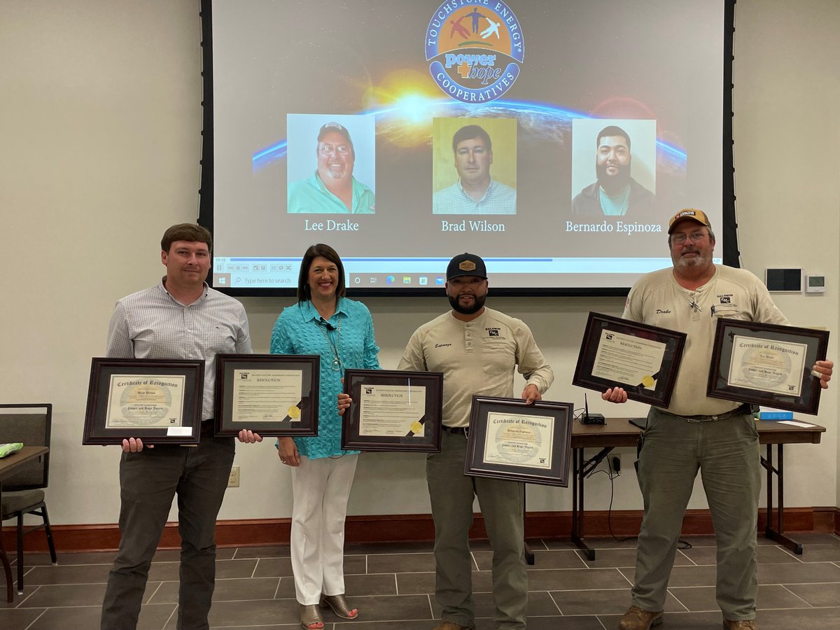 We can’t help but brag on three of our own today! Baldwin EMC Employees Brad Wilson, Bernardo Espinoza &amp; Lee Drake were all recently presented with Baldwin EMC Touchstone Energy Power and Hope Awards for their lifesaving actions. Read the full story here bit.ly/3BLUgls.