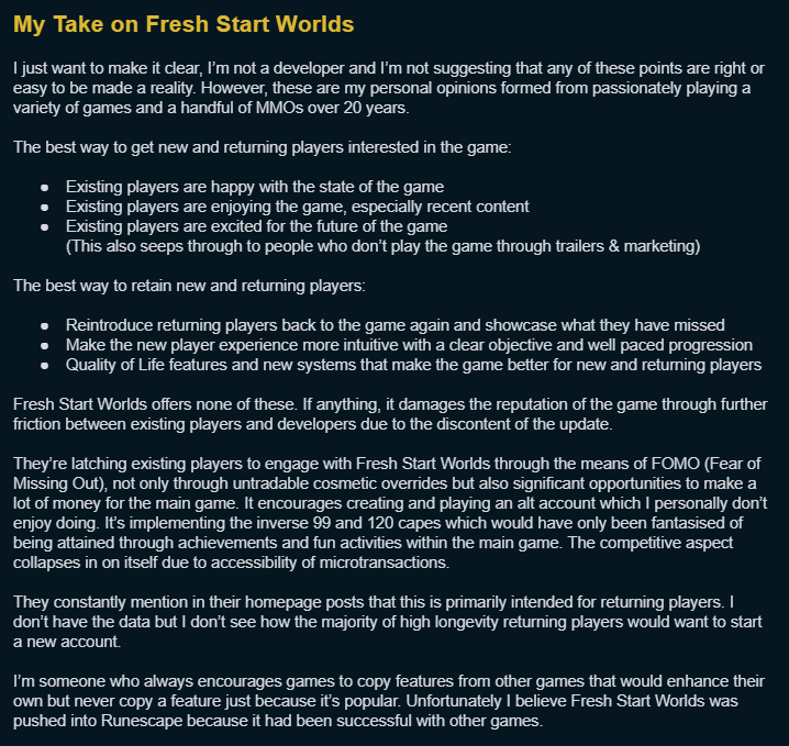 RunescapeOmid's tweet photo. My Take on Fresh Start Worlds https://t.co/CnfMeDsFU7
