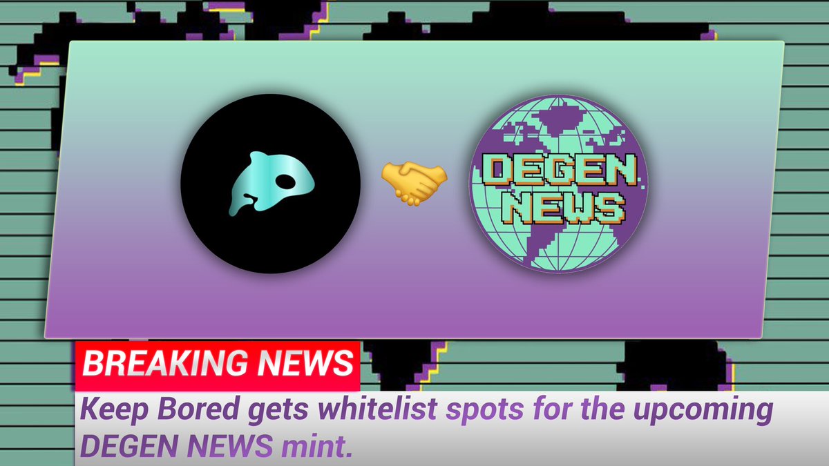 DegenerateNews's tweet photo. ANNOUNCEMENT: BRAZILIAN COMMUNITY @KeepboredBr GETS @DegenerateNews MINT WL SPOTS https://t.co/TBM0nKW5yb