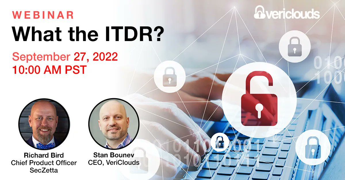 There's still time to register for our webinar on Identity Threat Detection &amp; Response: Everything you need to know tomorrow 9/27 at 10:00a PST

Register here:
vericlouds.com/events-webinar…

#CyberSecurity #AccessManagement #ITDR