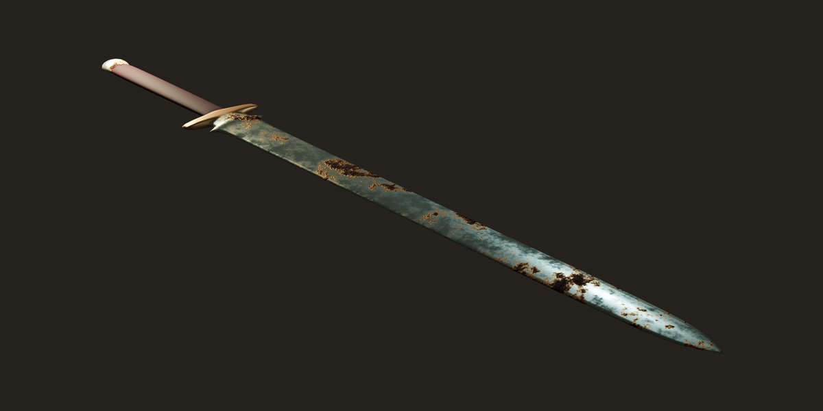 waveblender's tweet photo. la mejor espada que he hecho hasta ahora (sin referencia, solo con mi larga historia de obsesión por espadas :3) #b3d #3dmodel #sword #blade #steel #edge #material #twohanded https://t.co/BLN59I9q1F