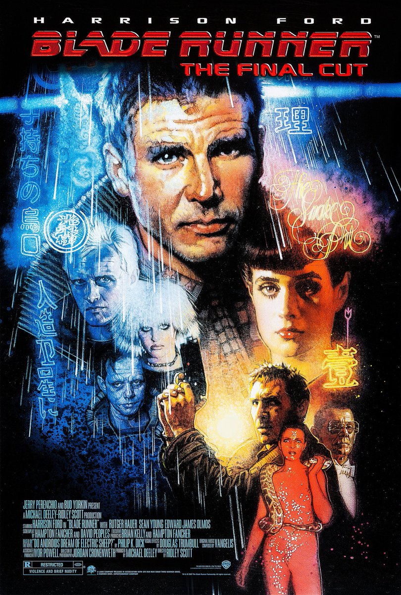 Blade Runner: The Final Cut (1982) One-Sheet…

#HarrisonFord #SeanYoung #RutgerHauer #DarylHannah #BrionJames #EdwardJamesOlmos #WilliamSanderson #JoeTurkel #JoannaCassidy #JamesHong #MEmmetWalsh #RidleyScott
