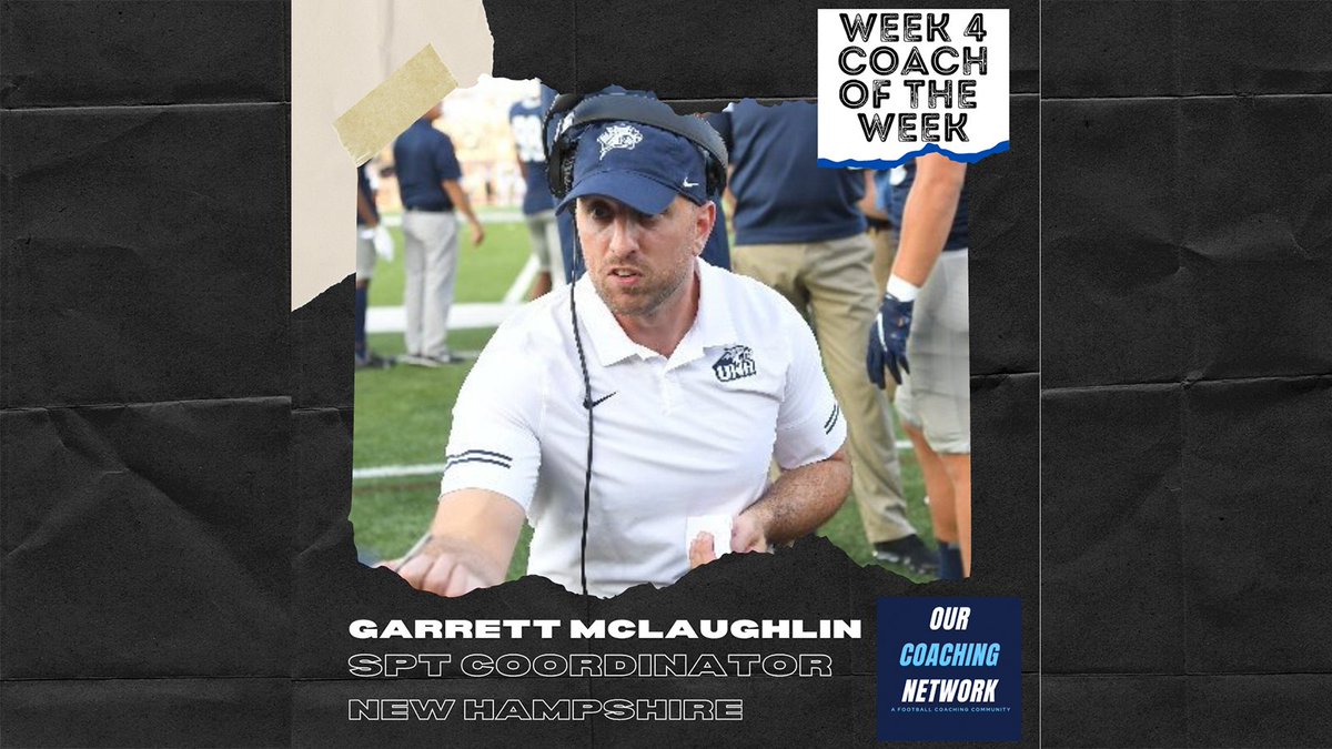 🏈SPT Coordinator of the Week🏈 Following @UNH_Football's 37-14 win against Towson, SPT Coordinator @_CoachG_ is our SPT Coord of the Week👏 NH had a Punt Return TD, a successful onside kick to start the game, was 3/3 on FGs, & averaged 32 yds/ kick return📈