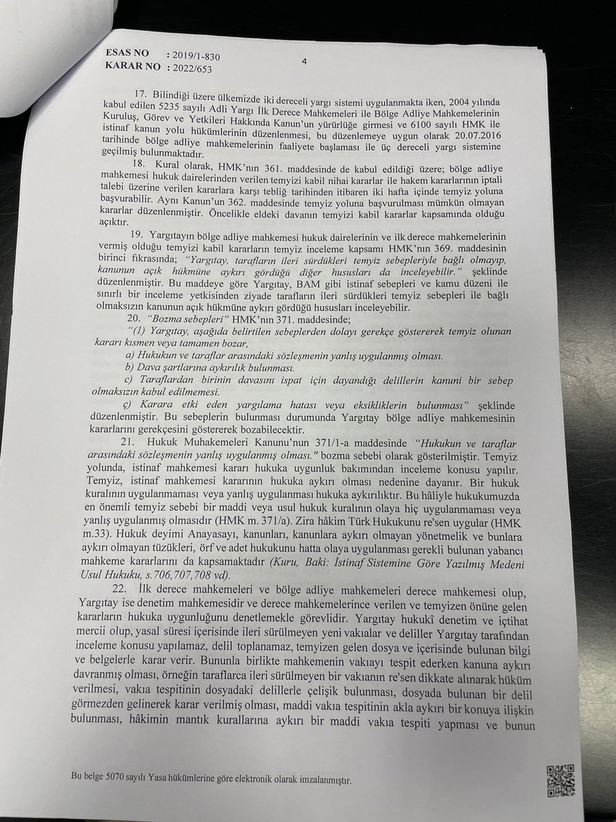av_cesimparlak's tweet photo. “..Tapu bedelinin imzadan sonra ödeneceğinin sözlü taahhüdü/kalan tutarın ödenmemesi/hile/tapu iptal tescil davasının kabulünün gerektiği..”

Yargıtay HGK 
2022/653 K.
Tarihi:17.05.2022 
(Okunması önemle tavsiye edilir) https://t.co/7r0EDhFcyJ