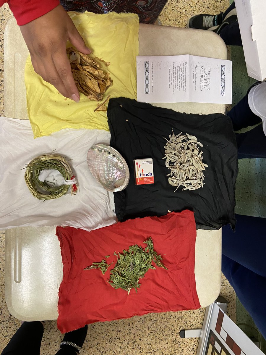stjeromestcdsb's tweet photo. Miigwetch for holding space and allowing our Gr. 5 S to receive a teaching which will allow him to grow in his role and responsibilities to our community and honour his ancestors. TY Ms. Boyer for this beautiful presentation and smudging ceremony. @TCDSB @NCTR_UM @Equity_TCDSB https://t.co/6BNQnazwj2