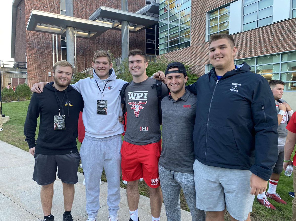 HodlinJamieson's tweet photo. After a great visit on Saturday, I am glad to say that I have received an offer of support through the admissions process to @WPIFootball. Thank you @coachgeenty and @CoachRobFB. It was awesome to spend the day with @JCannon_10 @JThompson_51 @ColinMorley36 and @DannyThompson75. https://t.co/yqUc3wiAuL