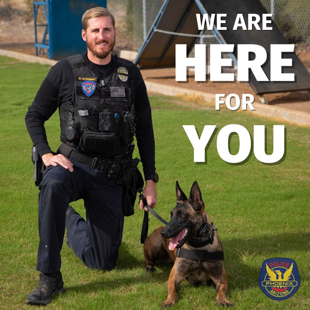 We are HERE for YOU! Every single day, our officers have one goal in mind - to make sure you go to sleep at night knowing you are safe in our community. #WeAreHereForYou #KeepingYouSafe #HumanizeTheBadge #PHXPD #PhoenixPolice #ThisIsWhoWeAre