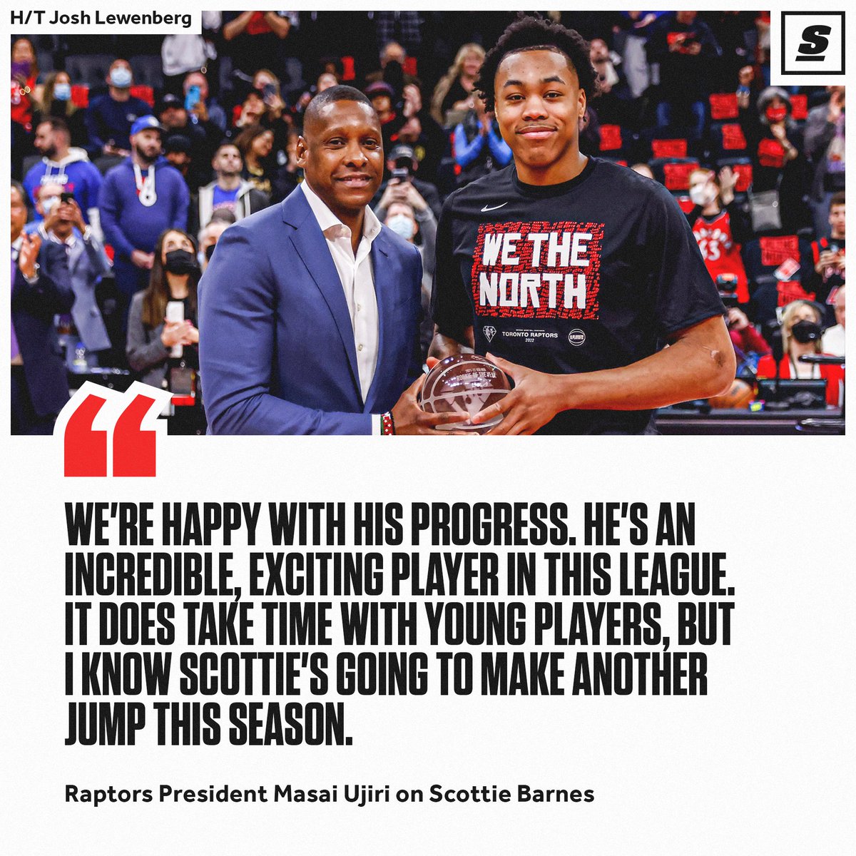 theScore's tweet photo. Scottie Barnes is going to be SCARY this year. 😤 https://t.co/0cWvp0B1KR