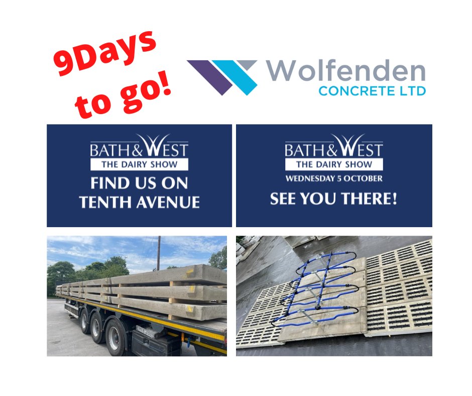 Finally into single figures!! It's nearly time! 
Have you got your tickets booked? 

See you soon! 👋🐮🐮
<a href="/BathandWest/">Royal Bath and West</a>  

#happycows #concrete