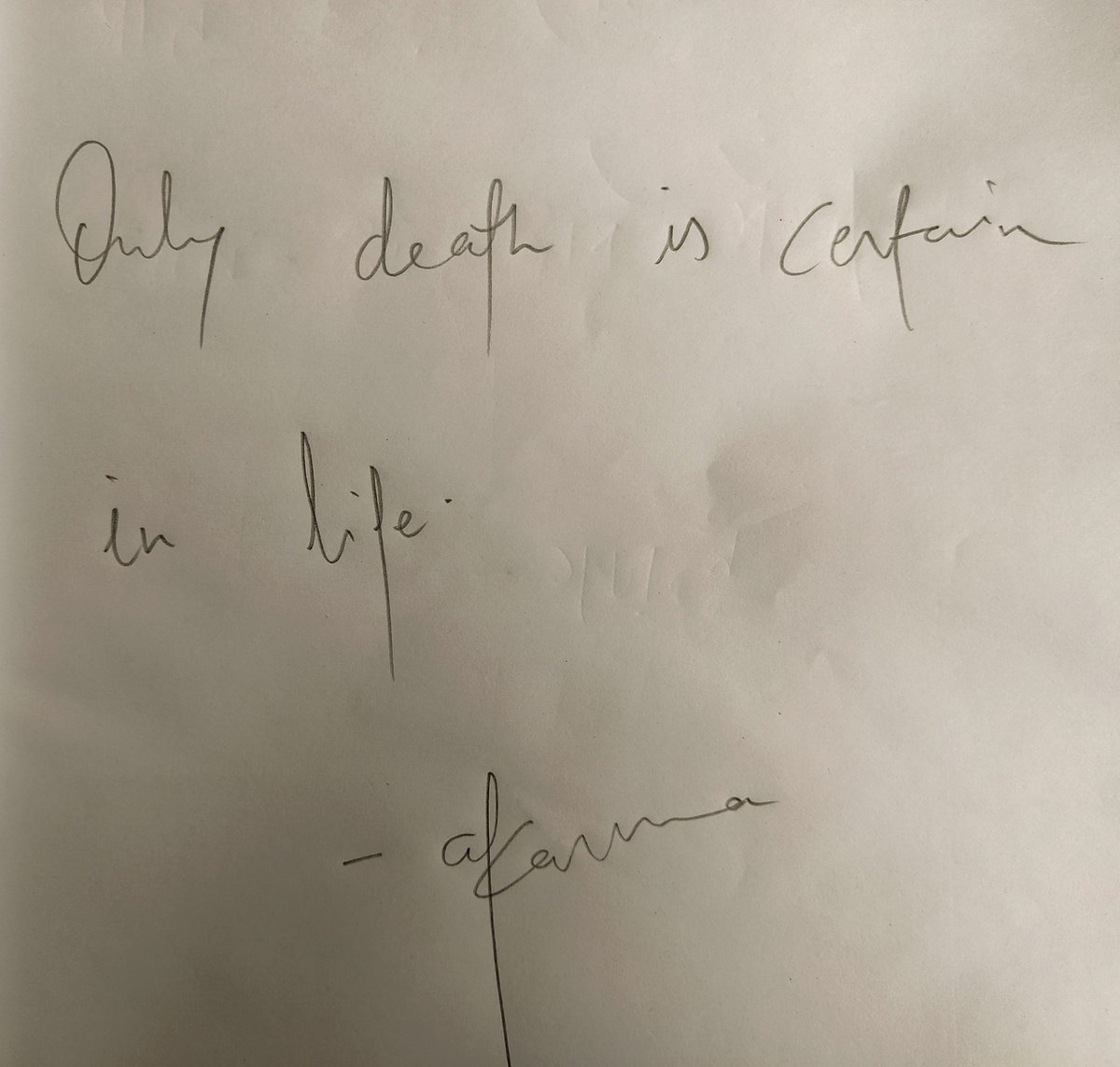 Akarmaquotes's tweet photo. Only death is certain in life #poetry #lifequotes #karma #WritingCommunity #akarmaquotes #akarma https://t.co/XI8lVxfc55