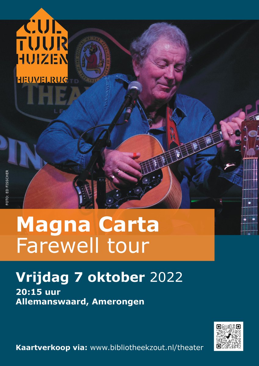 ProgrammeringUH's tweet image. Op vrijdag 7 oktober komt Magna Carta naar Amerongen voor hun Farewell Tour! Tickets via bibliotheekzout.nl/theater