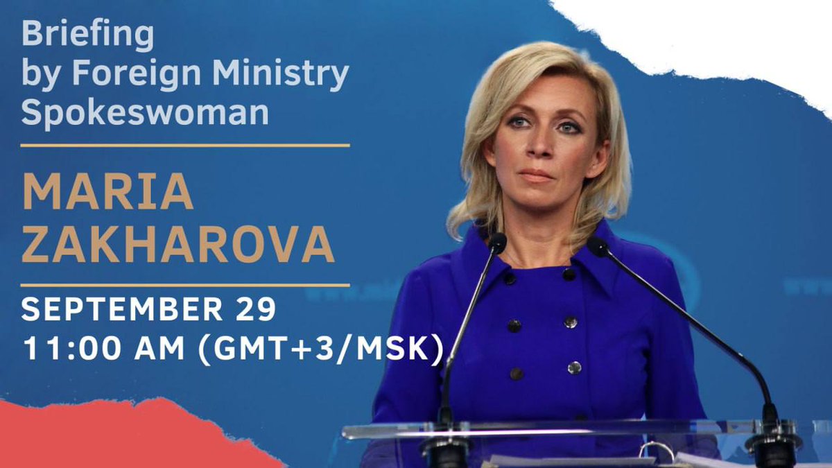 Image for the Tweet beginning: 📆 Foreign Ministry Spokeswoman Maria